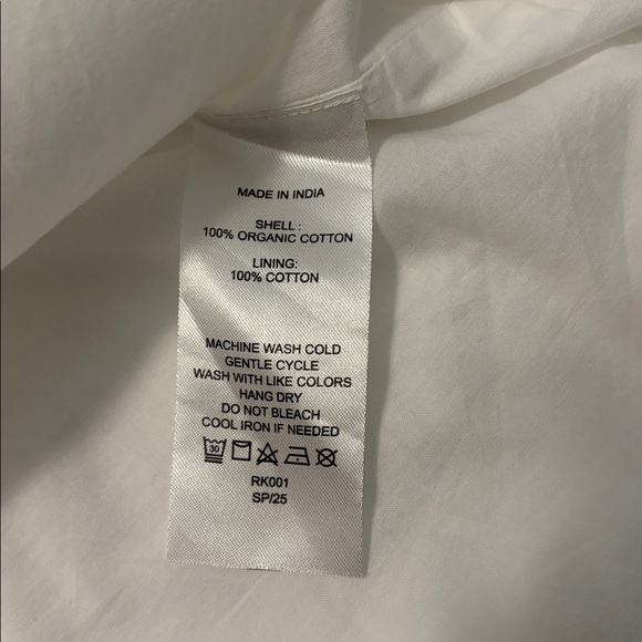 Quince white 100% organic cotton poplin A line maxi skirt SZ M full skirt casual - Picture 5 of 10